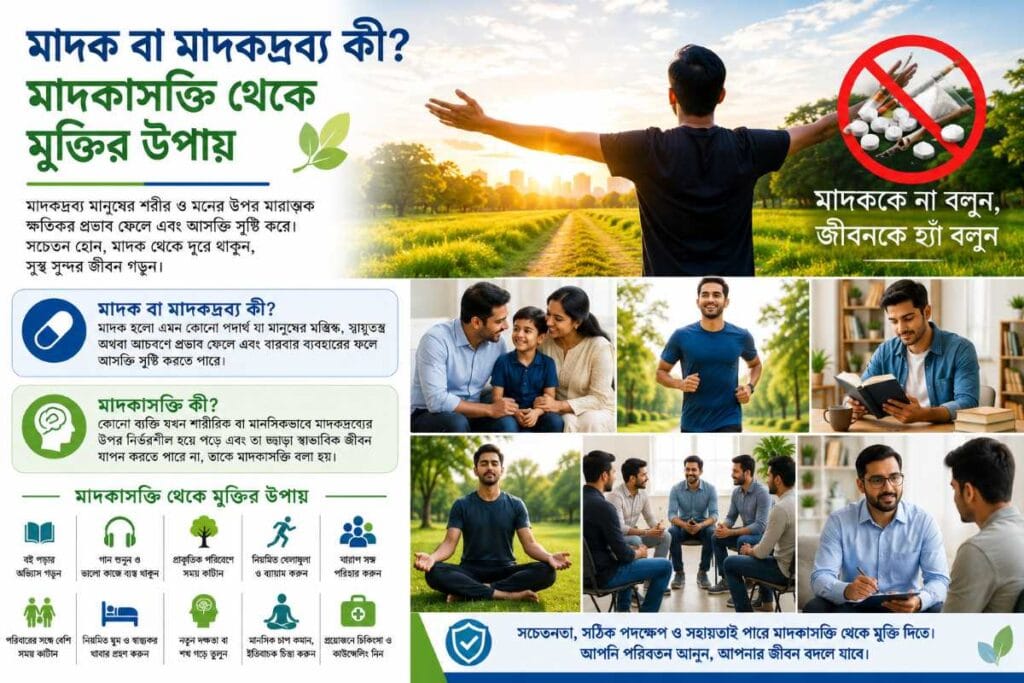 মাদক বা মাদকদ্রব্য কী? মাদকাসক্তি থেকে মুক্তির উপায় মাদক বা মাদকদ্রব্য কী