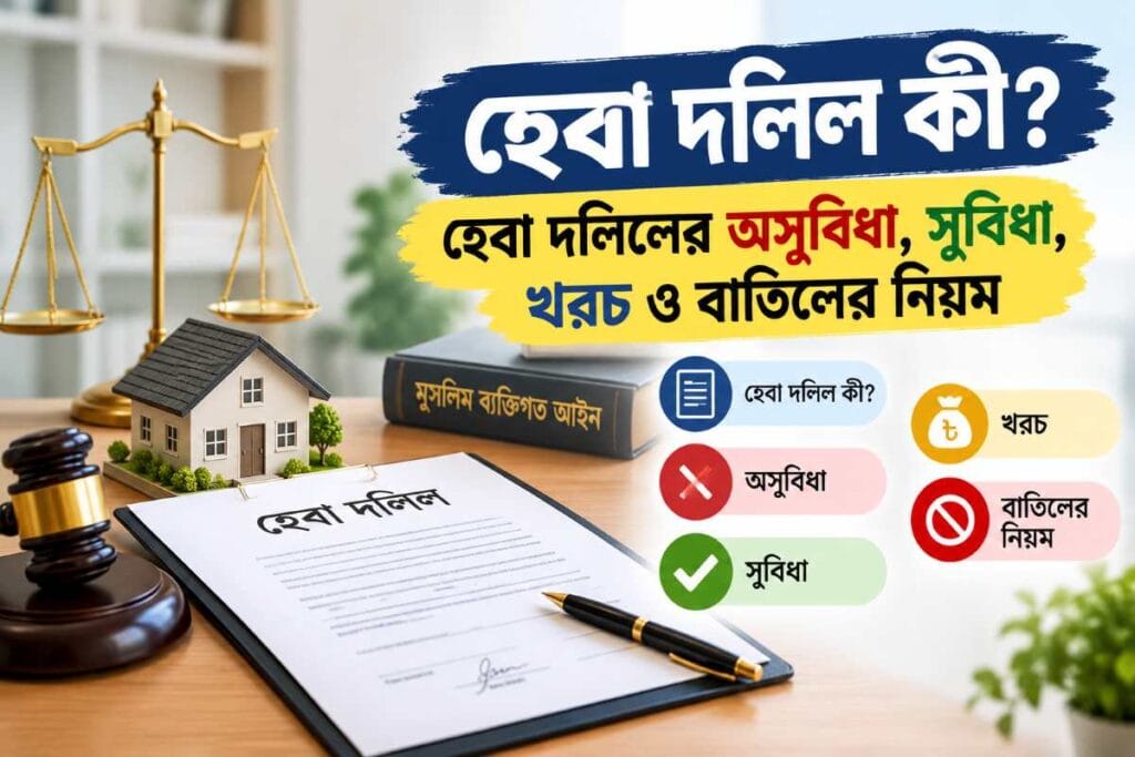 হেবা দলিল কী? হেবা দলিলের অসুবিধা, সুবিধা, খরচ ও বাতিলের নিয়ম হেবা দলিলের অসুবিধা
