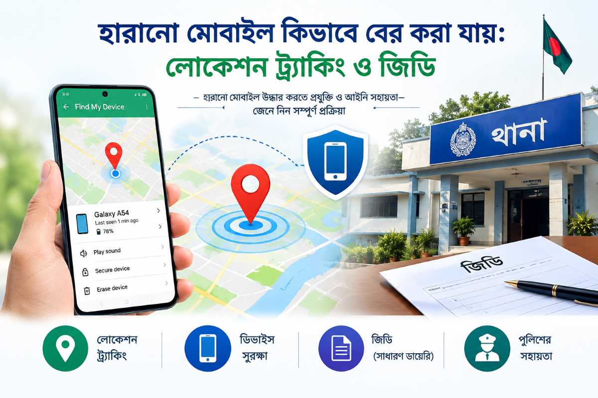 হারানো মোবাইল কিভাবে বের যায় ১