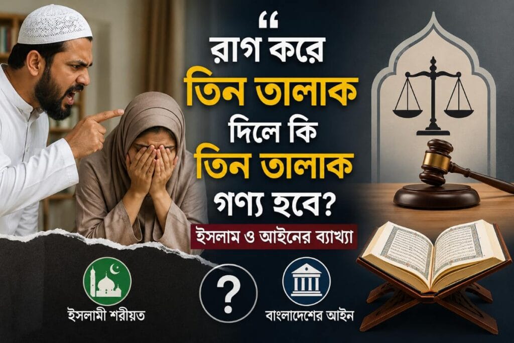 রাগ করে তিন তালাক দিলে কি তিন তালাক গণ্য হবে? ইসলাম ও আইন রাগ করে তিন তালাক দিলে কি তিন তালাক গণ্য হবে